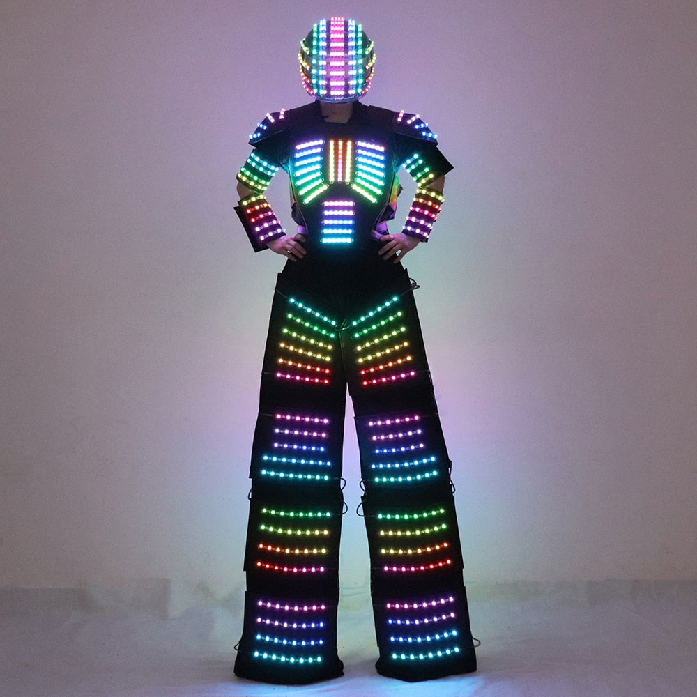 Full Color Smart Pixel LED Robot Suit Costume